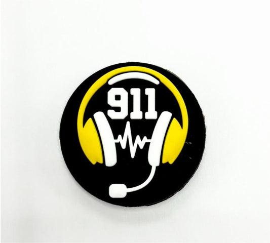Police Ambulance Fire Telephone Number 911 Emergency Service Silicone Focal Beads