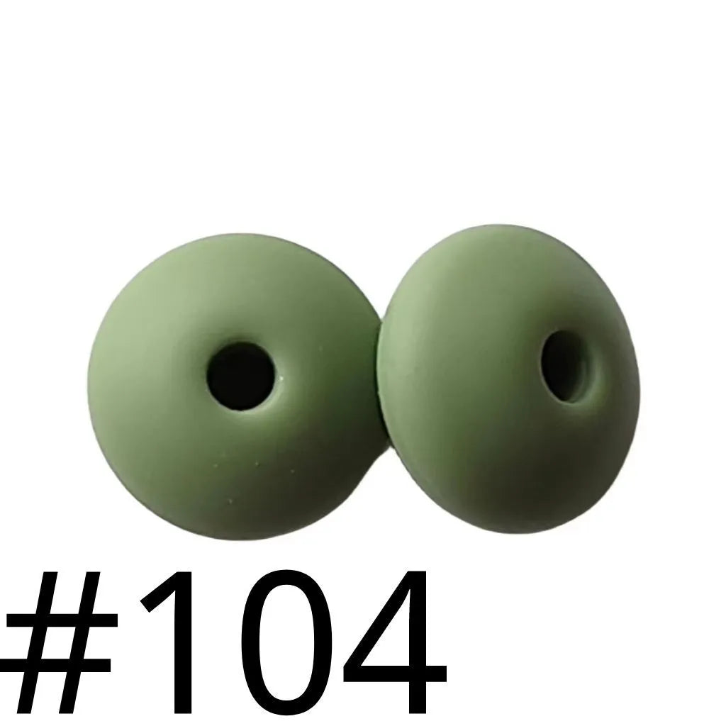 Silicone Lentil Beads 12mm