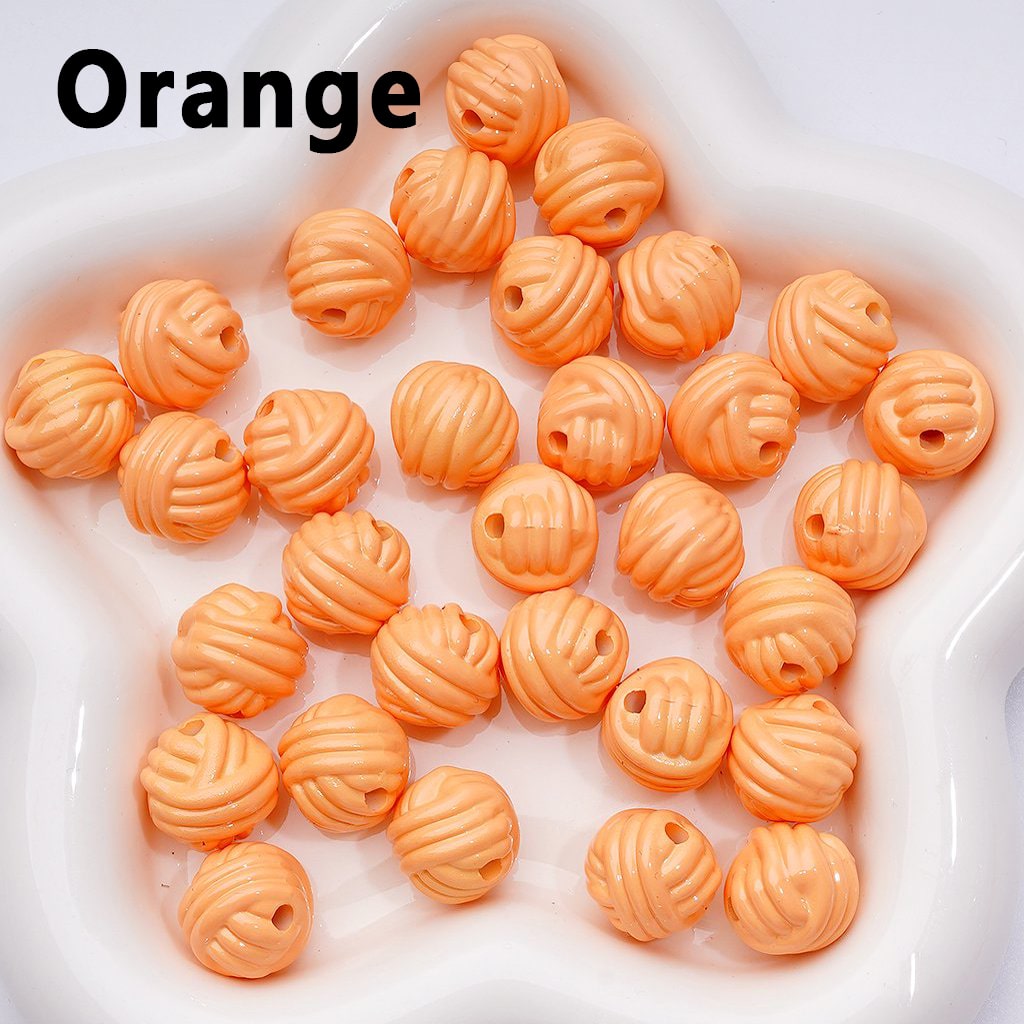 Adorable Multi-Color Yarn Ball Acrylic Beads – 16MM Craft Supplies
