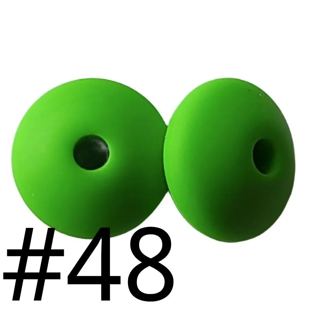 Silicone Lentil Beads Spacers 12mm