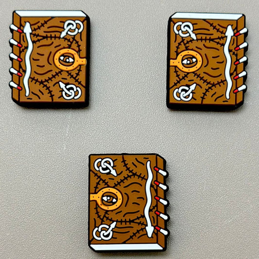 Silicone Brown Books Focal Beads