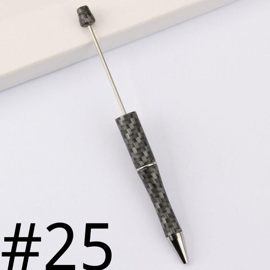 White Shade with Inspired Black Printed Beadable Pens Number 25