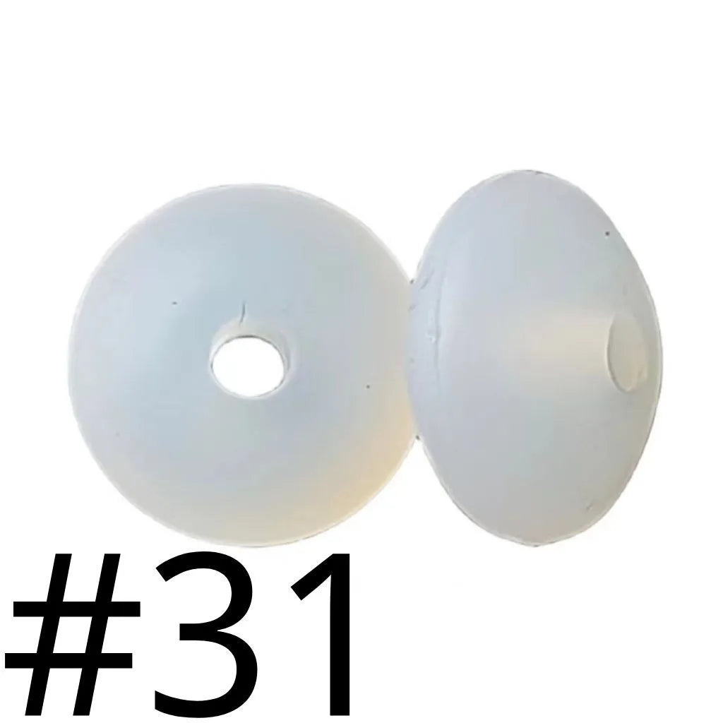 Silicone Lentil Beads Spacers Saucers 12mm