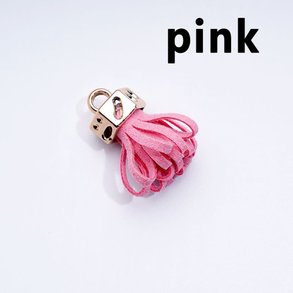 Mini Cute Solid Color Tassels with Rings for Jewelry Accessories, 25MM