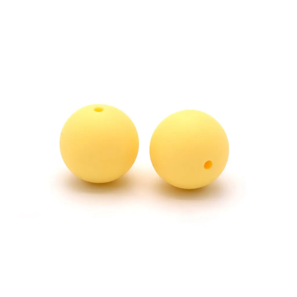 Solid Colored Silicone Beads 15 mm