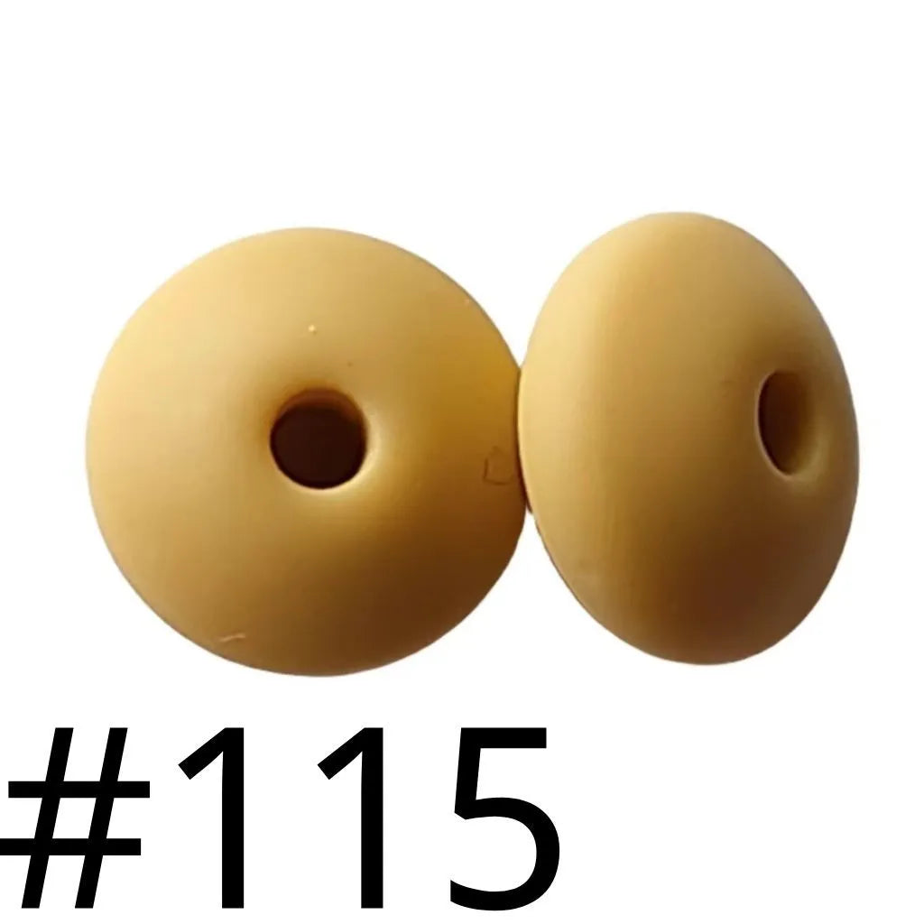 Silicone Lentil Beads 12mm