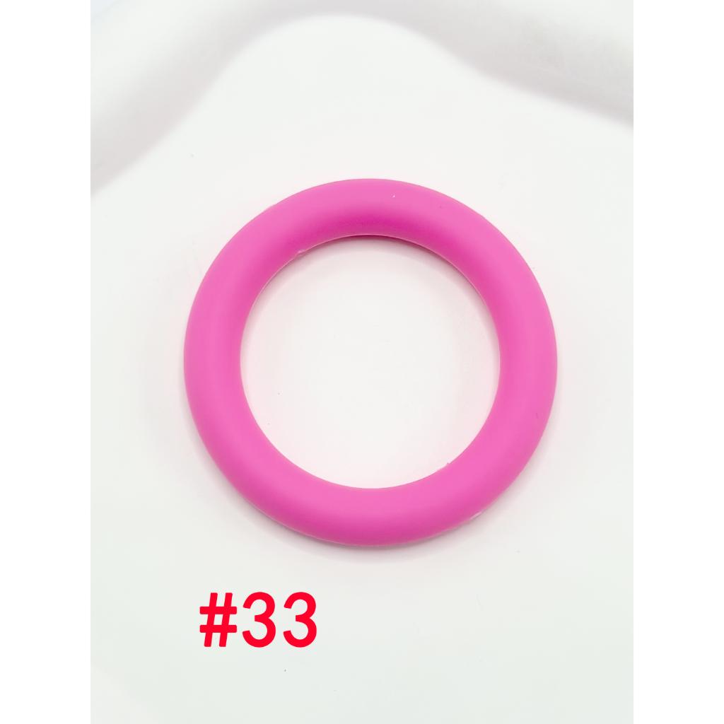 Ring Frame Bead Circle Soft Silicone  Car Hanger Charm Loop 65mm