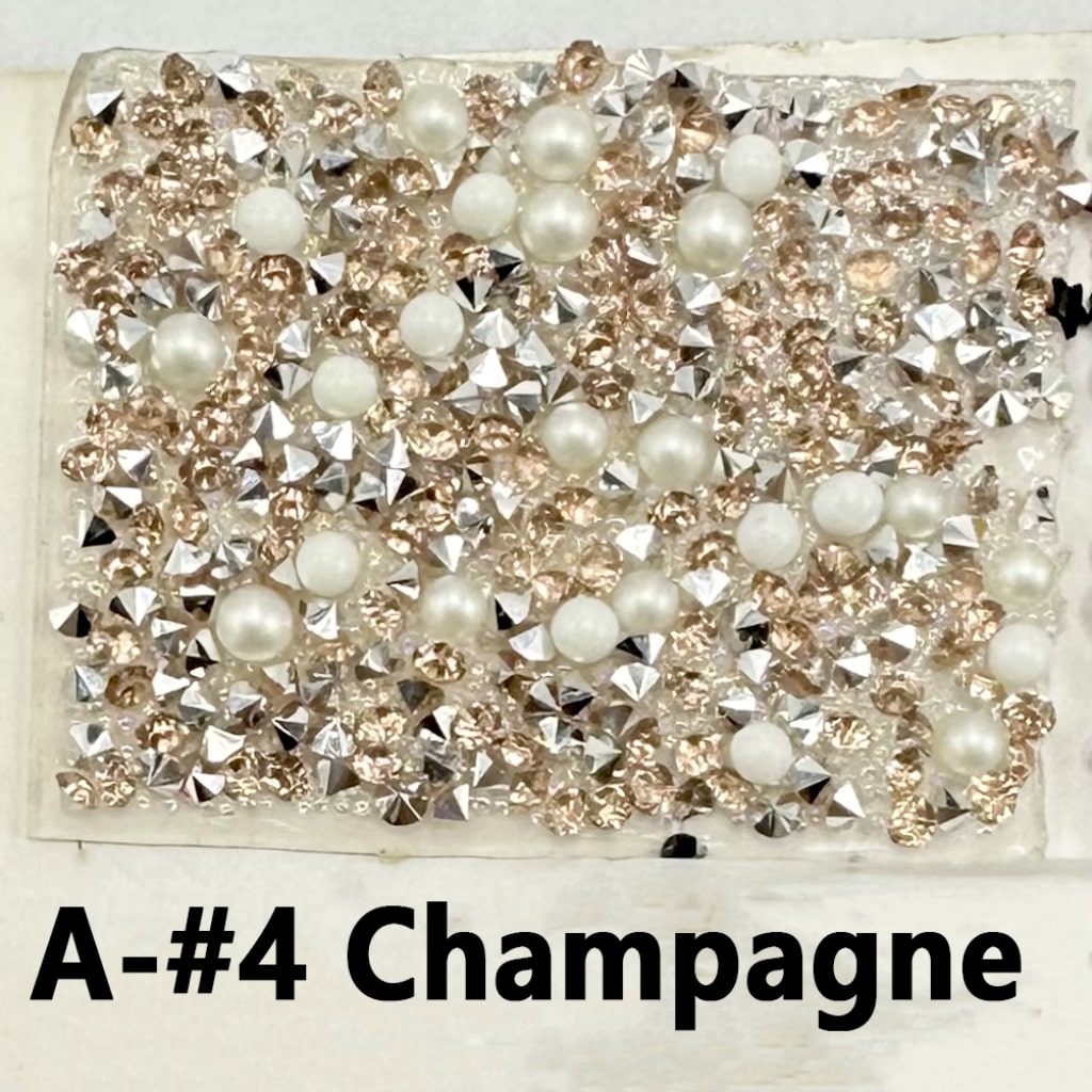 Wraps Tapes with White Pearls Cone Shape DIY Bling Bling Rhinestones for Pen, Around 40*28MM, 78pcs in 1 Sheet, Please Read the Description