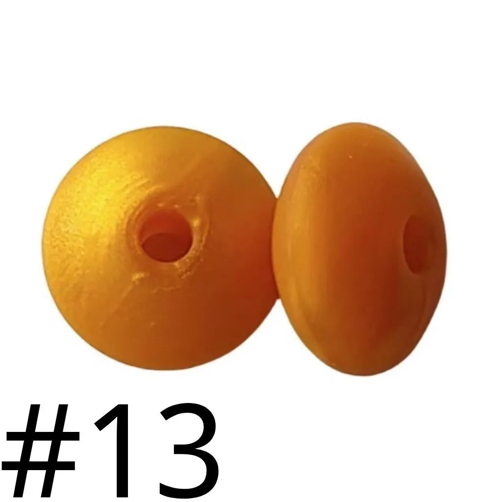 Silicone Lentil Beads Spacers Saucers 12mm