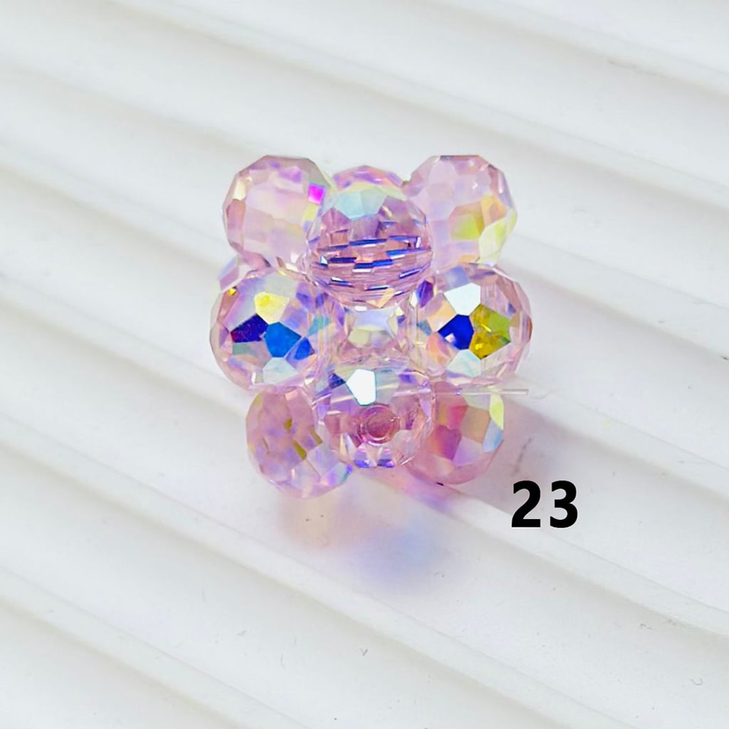 Colorful Water Drop Shape Bling Bling Rhinestones Knots Beads, Around 20MM