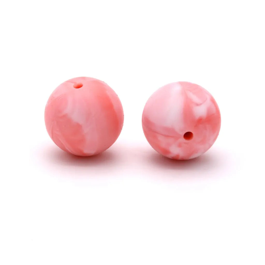Silicone Beads, Solid Colors, 15 mm