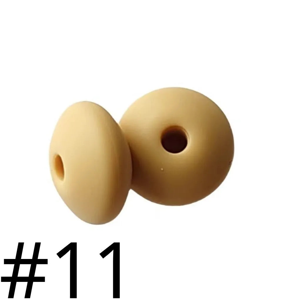 Silicone Lentil Beads Spacers 12mm