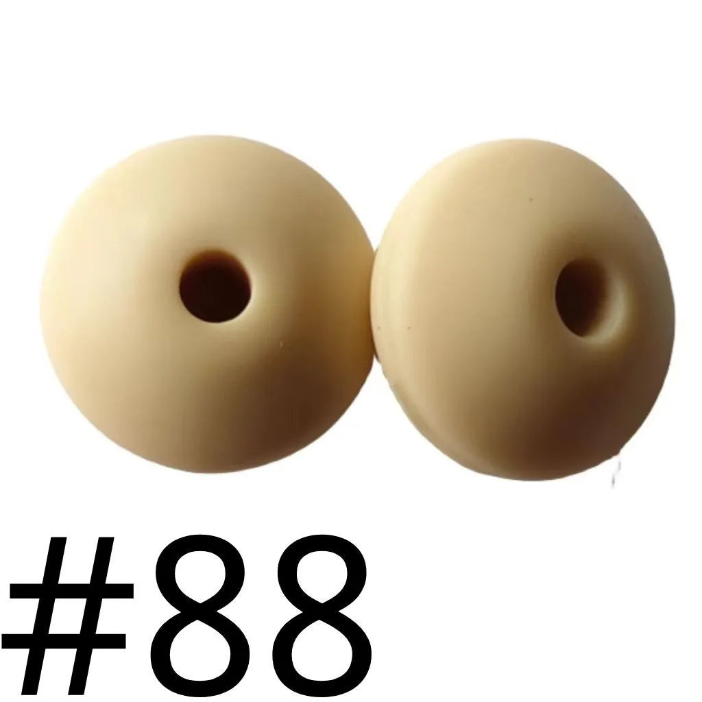 Silicone Lentil Beads Spacers 12mm