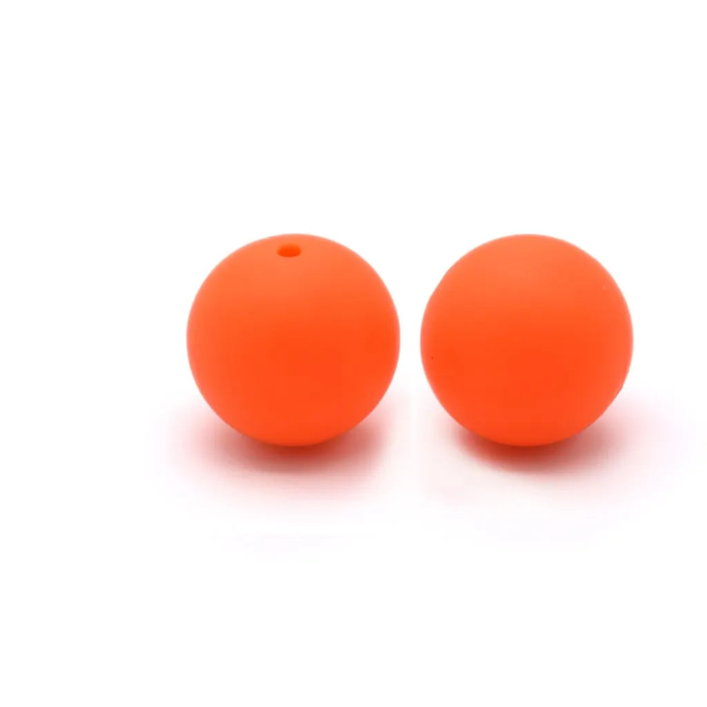 Silicone Beads, Solid Colors, 15 mm
