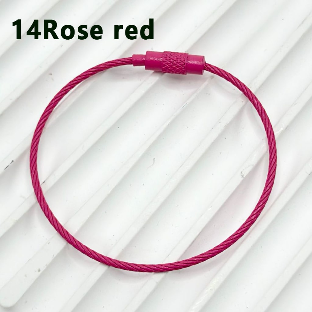 Beadable Metal Keychain Ring Loop in Solid Color, 1.5*150MM