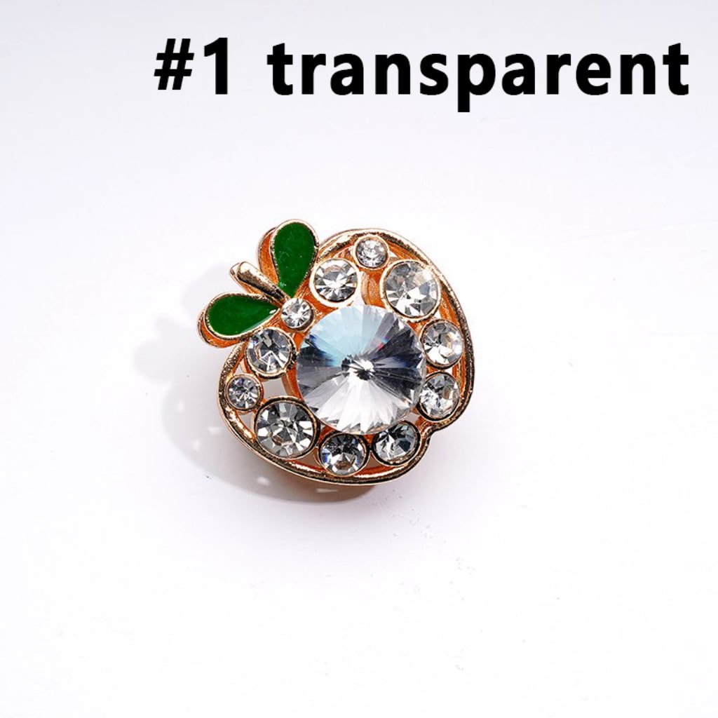 Exquisite Gold Alloy Fancy Apple with Colorful Rhinestones Beads, Around 25*25MM