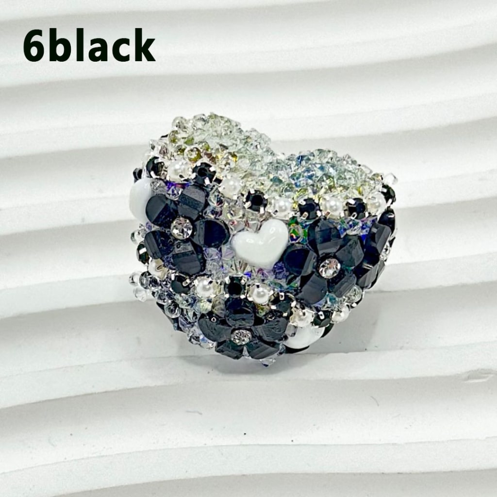 Sugar Acrylic Beads Bling Bling Heart Shape with Flowers Hearts Shiny Rhinestones & White Pearls Chain, Around 26*21MM