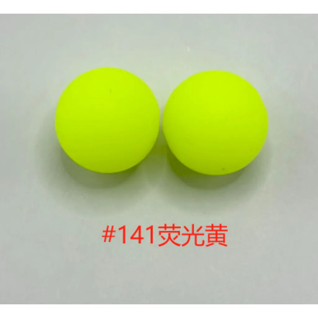 Solid Colored Silicone Beads 15 mm