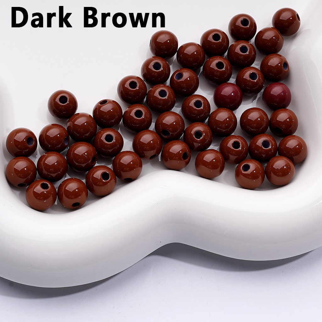 Vibrant Mini Round Acrylic Beads – Multi-Color Baking Stoving Varnish, 7MM