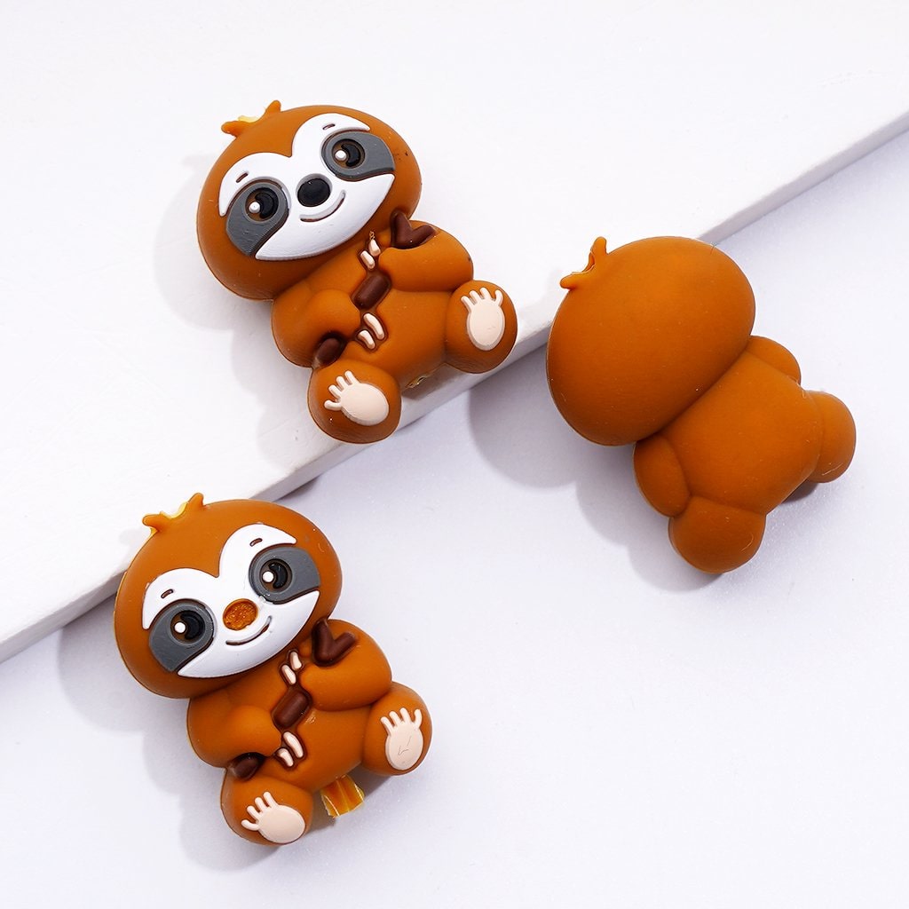 3D Silicone Focal Beads – Playful Puppy, Mischievous Wolf Design