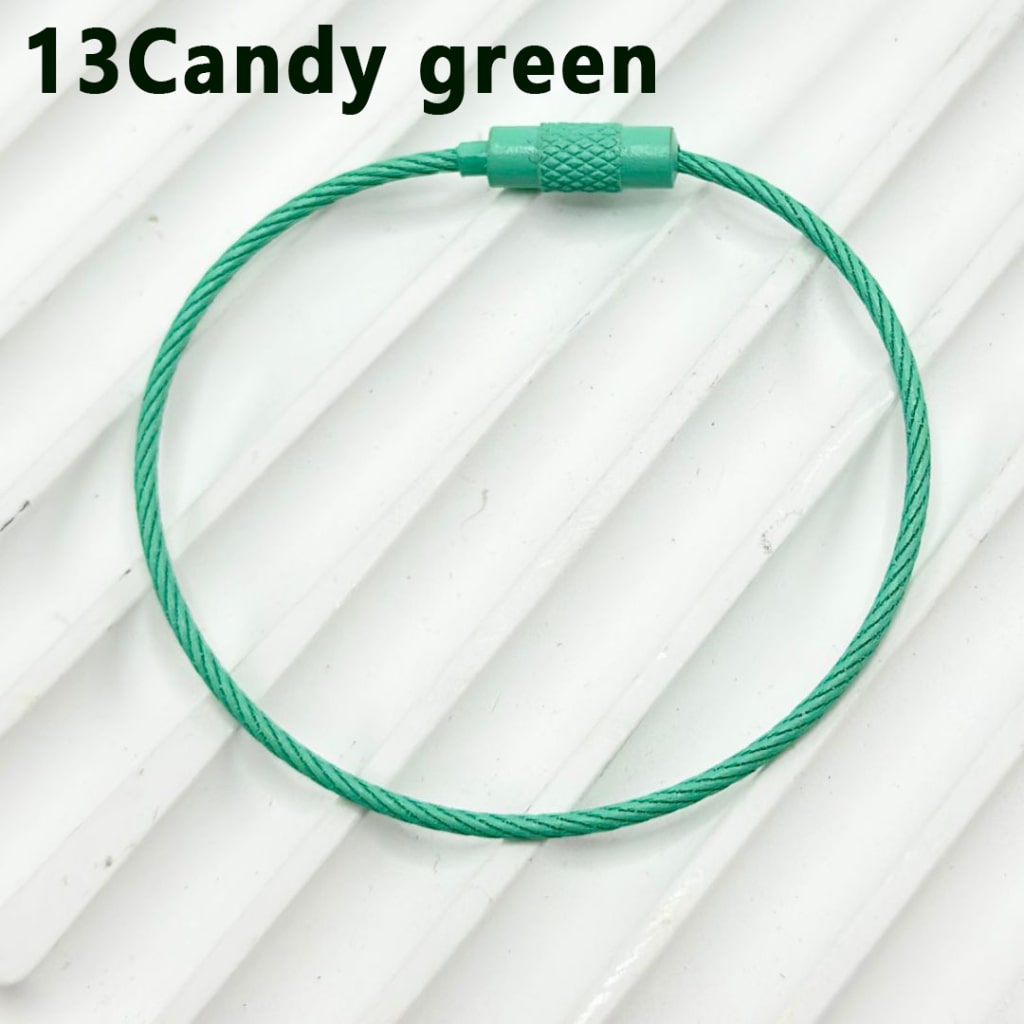 Beadable Metal Keychain Ring Loop in Solid Color, 1.5*150MM