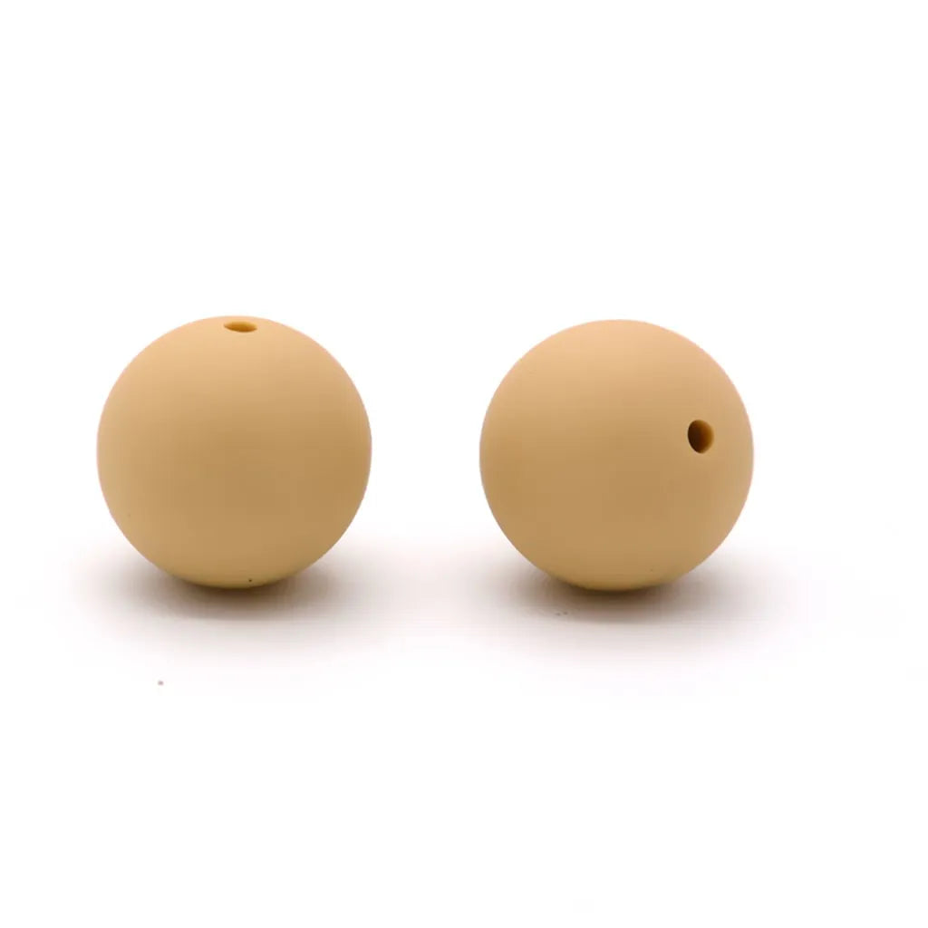 Solid Colored Silicone Beads 15 mm