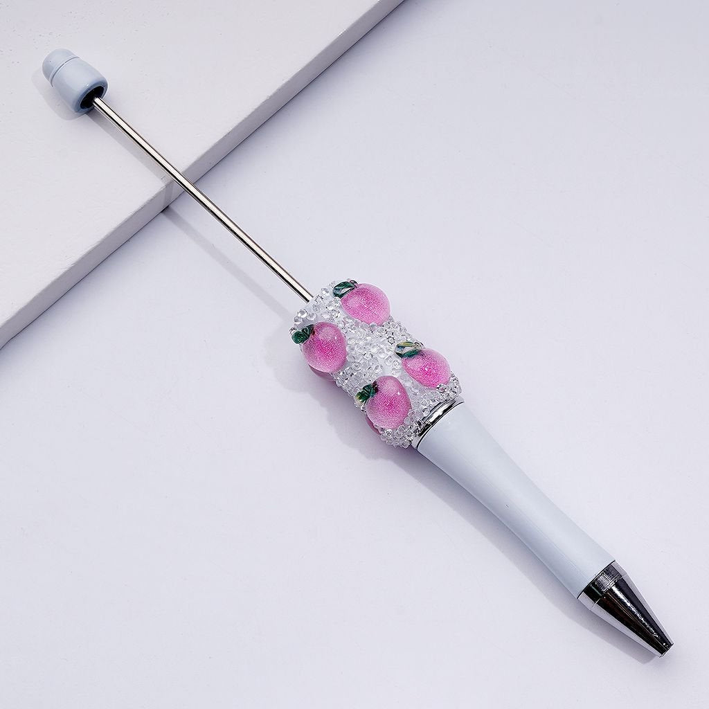 Vibrant Fruit-Themed Beadable Pens – Clear Sugar White Design for a Fresh Look
