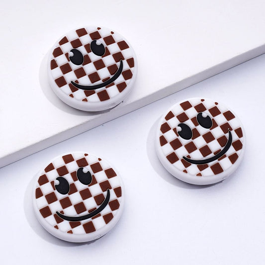 Adorable Smile Face Toast Bread Silicone Focal Beads, Perfect for Breakfast-Themed Crafts