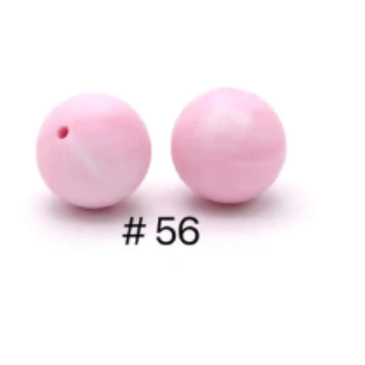 Silicone Beads, Solid Colors, 15 mm