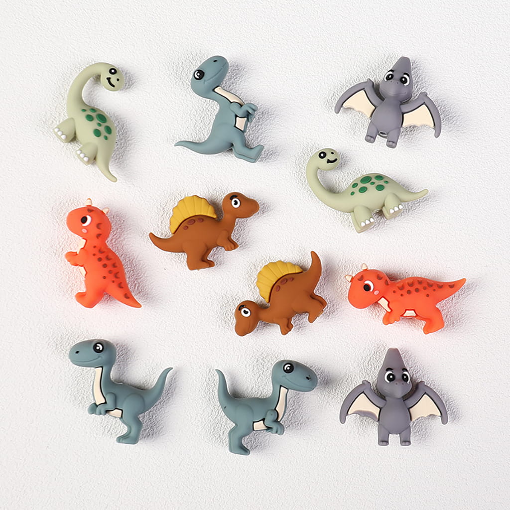 Silicone Focal Beads 3D Various Kinds Dinosaurs Series