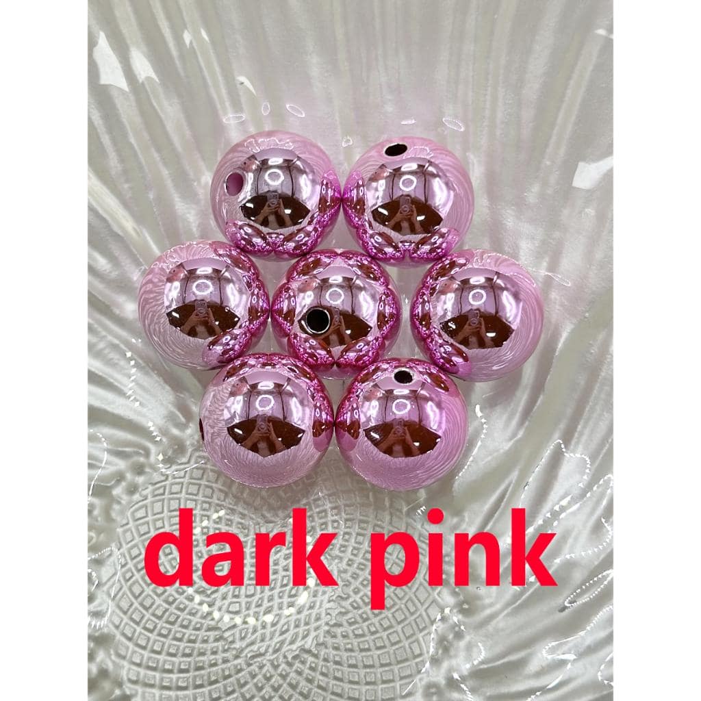Cute Glossy Metallic Finish Acrylic Beads Large 20mm, XBL