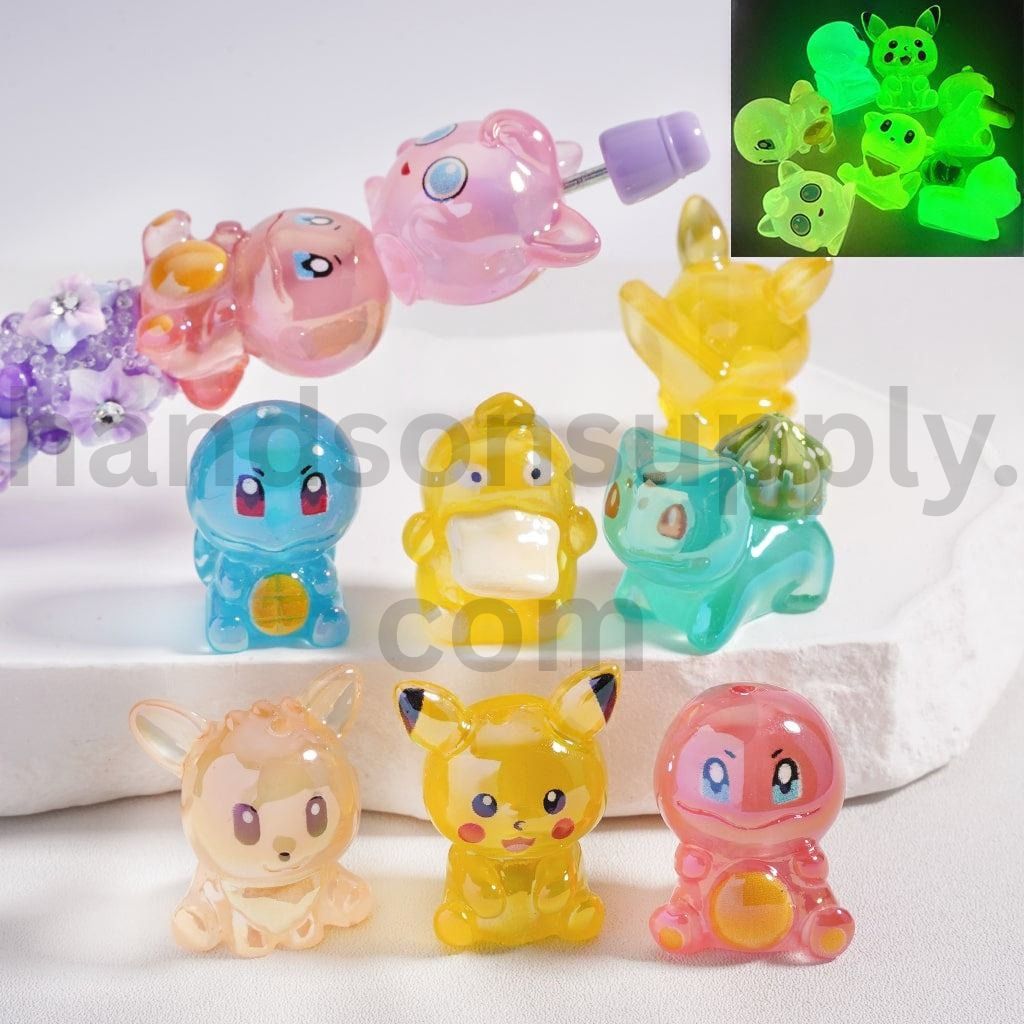 Luminous Anime Small Monster Starter Pack  & Friends Acrylic Beads Random Mix