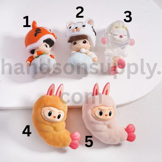 Cute Blind Box Skeleton Dimo PopMart Series Mini Figurine Jewelry Charm, Random Mix  (No Hole)