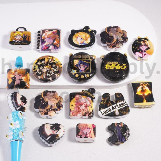 Cute Sailo Moo Series Mix Shape Design Acrylic Beads Pendants