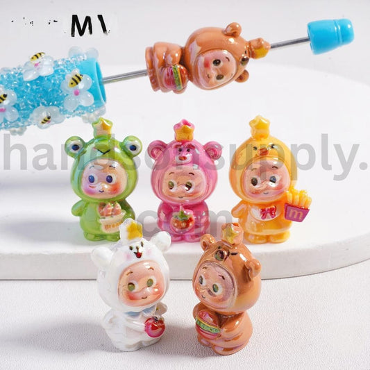 UV Coated Twinkl Twinkl Star Figures with Costume Variety Cute Be a Little Star Po Mar Character Acrylic Beads 29MM Height, Random Mix