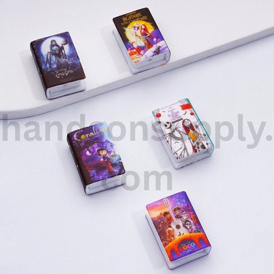 3D Silicone Focal Beads with Adhesive Mould Inspired by Spooky Books like Spooky Tale Coraline Corpse Bride and Storybook Themes Random Mix