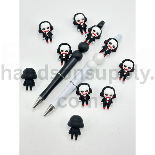 3D Jigsa Spooky Figure Silicone Focal Beads
