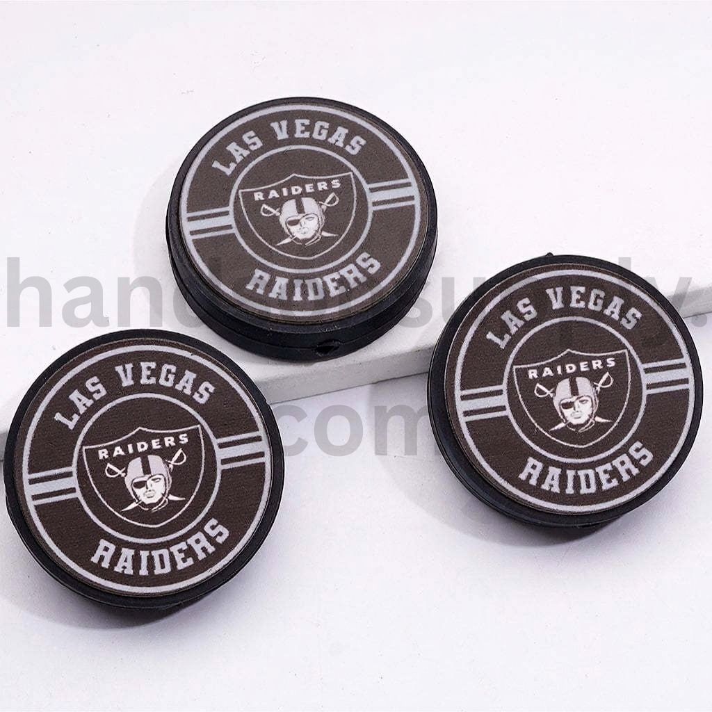 USA America Vegas Football Teams  Round Silicone Focal Beads