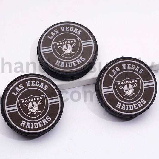 USA America Vegas Football Teams  Round Silicone Focal Beads