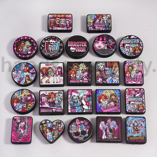 Cartoon Elf Adventures High School with Different Designs, Silicone Focal Beads Random Mix.