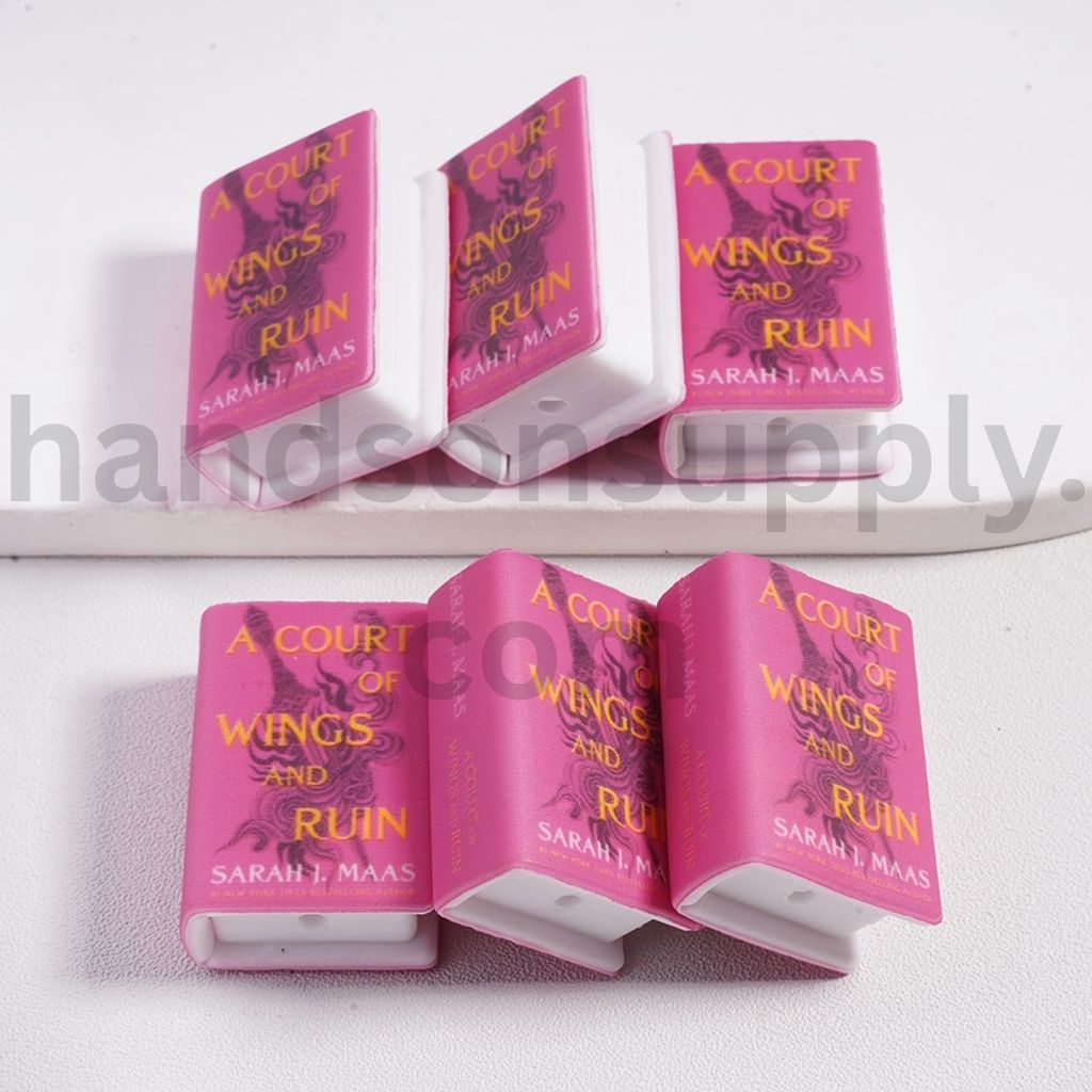3D Pink Mini Book Adhesive Mould Teenage Fantasy Series Silicone Focal Bead