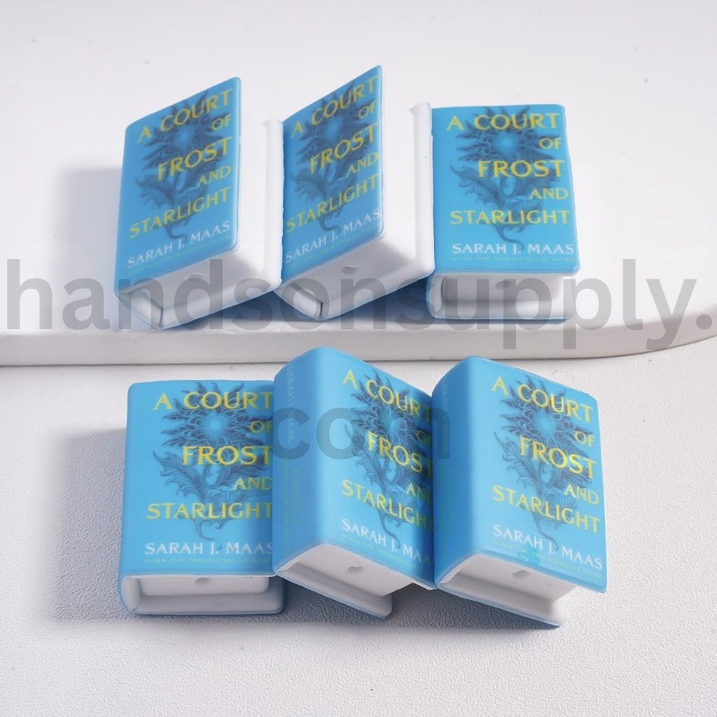 3D Blue Mini Book Adhesive Mould Teenage Fantasy Series Silicone Focal Bead