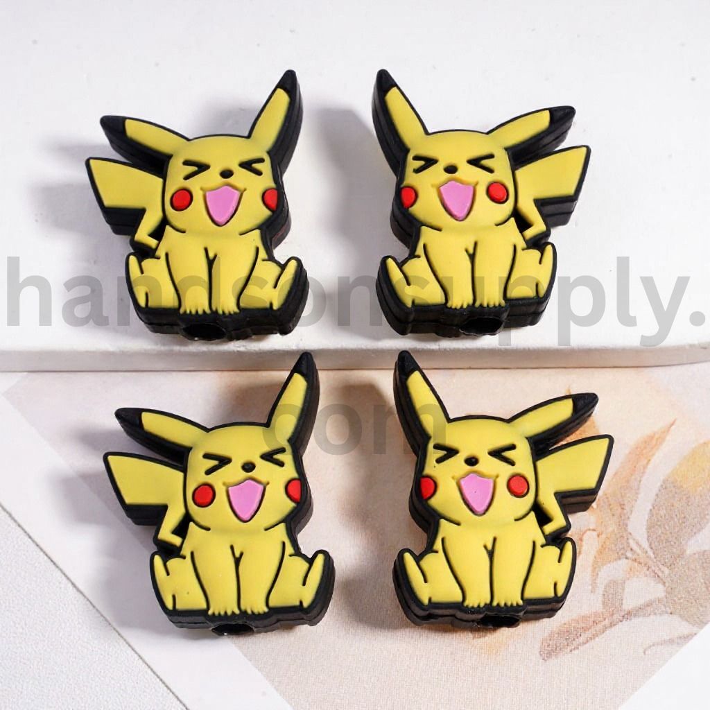 3D Sunny Smirk Monster Doll Charm Silicone Focal Bead