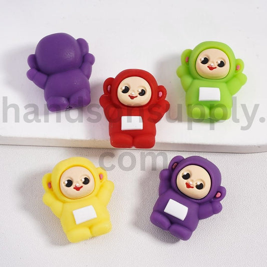 3D Antenna Baby Series Various Colors Silicone Focal Beads Random Mix