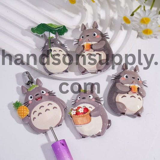 Cute Chinchilla Character in Various Styles Acrylic Beads Random Mix