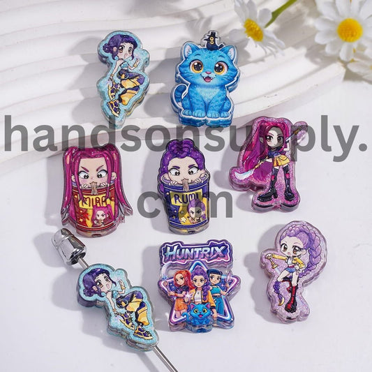 Girl Band Character Series Translucent in Version Style Acrylic Beads Random Mix