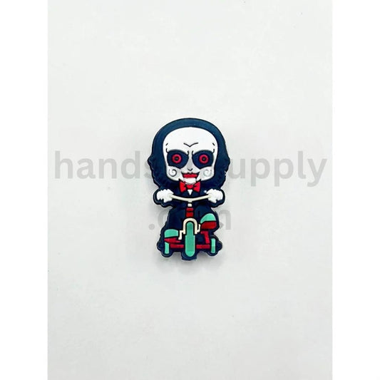 Spooky Jigsa on Trike Halloween Horror Silicone Focal Beads