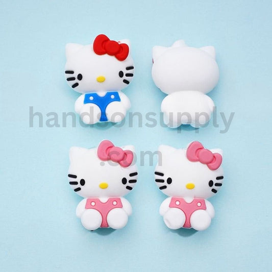 3D Adorable Sanri Inspired HK Kitty Cat Silicone Focal Beads