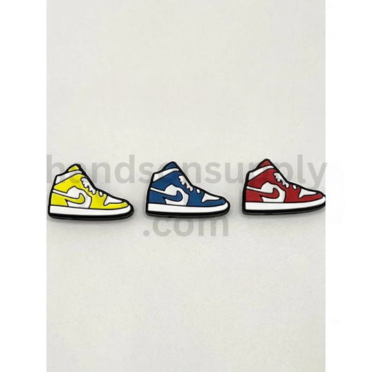 Yellow Blue Red Nik Shoe Random Mix Silicone Focal Beads