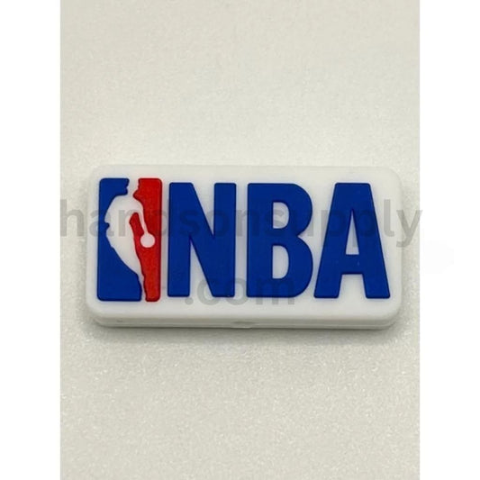 Classic Orange Basketball Sports Theme Silicone Focal Bead